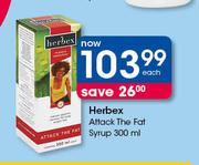 Herbex Attack The Fat Syrup-300ml Each