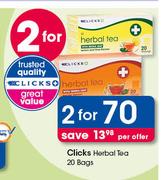Clicks Herbal Tea Bags-2x20's Per Offer