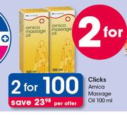 Clicks Amica Massage Oil-2x100ml Per Offer