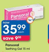 Pansoral Teething Gel-15ml Each