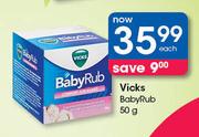 Vicks Baby Rub-50g Each