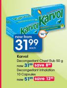 Karvol Decongestant Inhalation-10 Capsules Each