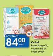 Colief Baby Scalp Oil, Vitamin D3 Or Infant Drops-Each