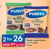 Purity Mabele Baby's Soft Porridge-2x350g Per Offer