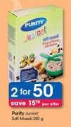 Purity Junior! Soft Muesli-2x350g Per Offer