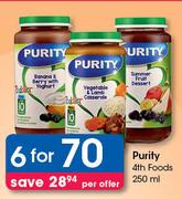 Purity 4th Foods-6x250ml Per Offer