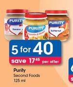 Purity Second Foods-5x125ml Per Offer