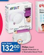 Philips Avent Nipple Protectors Or 6 Washable Breast Pads-Each
