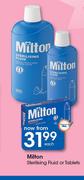 Milton Sterilising Fluid Or Tablets-Each 