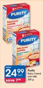 Purity Baby Cereal With Milk-200g Each