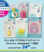 Clicks Soothers Or Teethers-Each