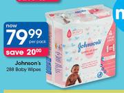 Johnson's Baby Wipes-288's Per Pack