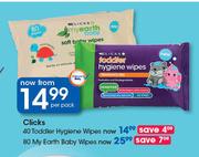 Clicks My Earth Baby Wipes-80's Per Pack