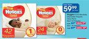 Huggies Gold New Baby Disposable Nappies Value Pack Size 0-24's Per Pack