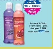Clicks Foam Baths-1L Each