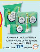 Lil-Lets Sanitary Pads Or Pantyliners-Per Pack