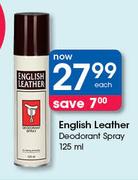 English Leather Deodorant Spray-125ml Each