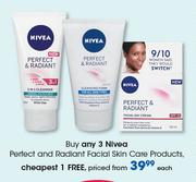Nivea Perfect & Radiant Facial Skin Care Products-Each