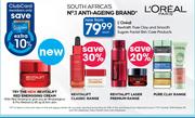 L'Oreal Revitalift, Pure Clay & Smooth Sugars Facial Skin Care Products-Each