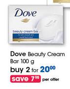 Dove Beauty Cream Bar-2x100g Per Offer