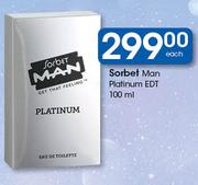 Sorbet Man Platinum EDT-100ml Each