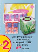Clicks Tissues-Per Pack