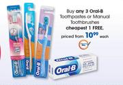 Oral-B Toothpastes Or Manual Toothbrushes-Each