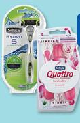 Schick Quattro For Women Disposable Razors 3Pack-Each