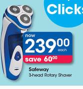 Safeway 3-Head Rotary Shaver-Each