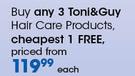 Toni & Guy Hair Care Products-Each