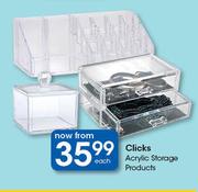 Clicks Acrylic Storage Products-Each