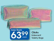 Clicks Iridescent Toiletry Bags-Each