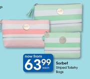 Sorbet Striped Toiletry Bags-Each