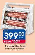 Safeway 4-Bar Quartz Heater With Humidifier