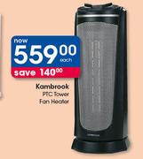 Kambrook PTC Tower Fan Heater-Each