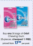 Orbit Chewing Gum 25-Pieces Per Pack