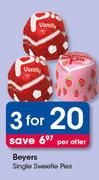 Beyers Single Sweetie Pies-For 3 Per Offer