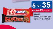 Nestle Small Chocolate Bars(Excl.135g & 150g)-For 5 Per Offer