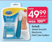 Scholl Velvet Smooth Electronic Nail Care System-Per Set