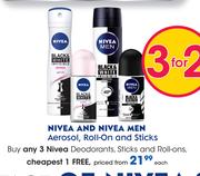 Nivea Deodorants, Sticks & Roll Ons-Each