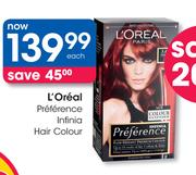 L'Oreal Preference Infinia Hair Colour-Each