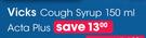 Vicks Cough Syrup Acta Plus-150ml Each