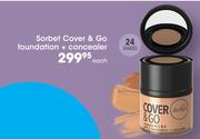 Sorbet Cover & Go Foundation + Concealer-Each
