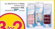 Clicks Artificial Nails-Per Pack