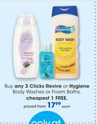 Clicks Revive Or Hygiene Body Washes Or Foam Baths-Each