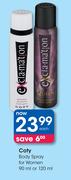 Coty Body Spray For Women-90ml Or 120ml Each