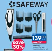 Safeway Hair Clipper & Nose Hair Trimmer Set-Per Set