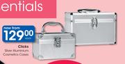 Clicks Silver Aluminium Cosmetics Cases-Each