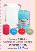 Clicks Candles Or Candle Holders-Each