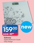 Safeway Digital Bathroom Scale Grey Design-Each